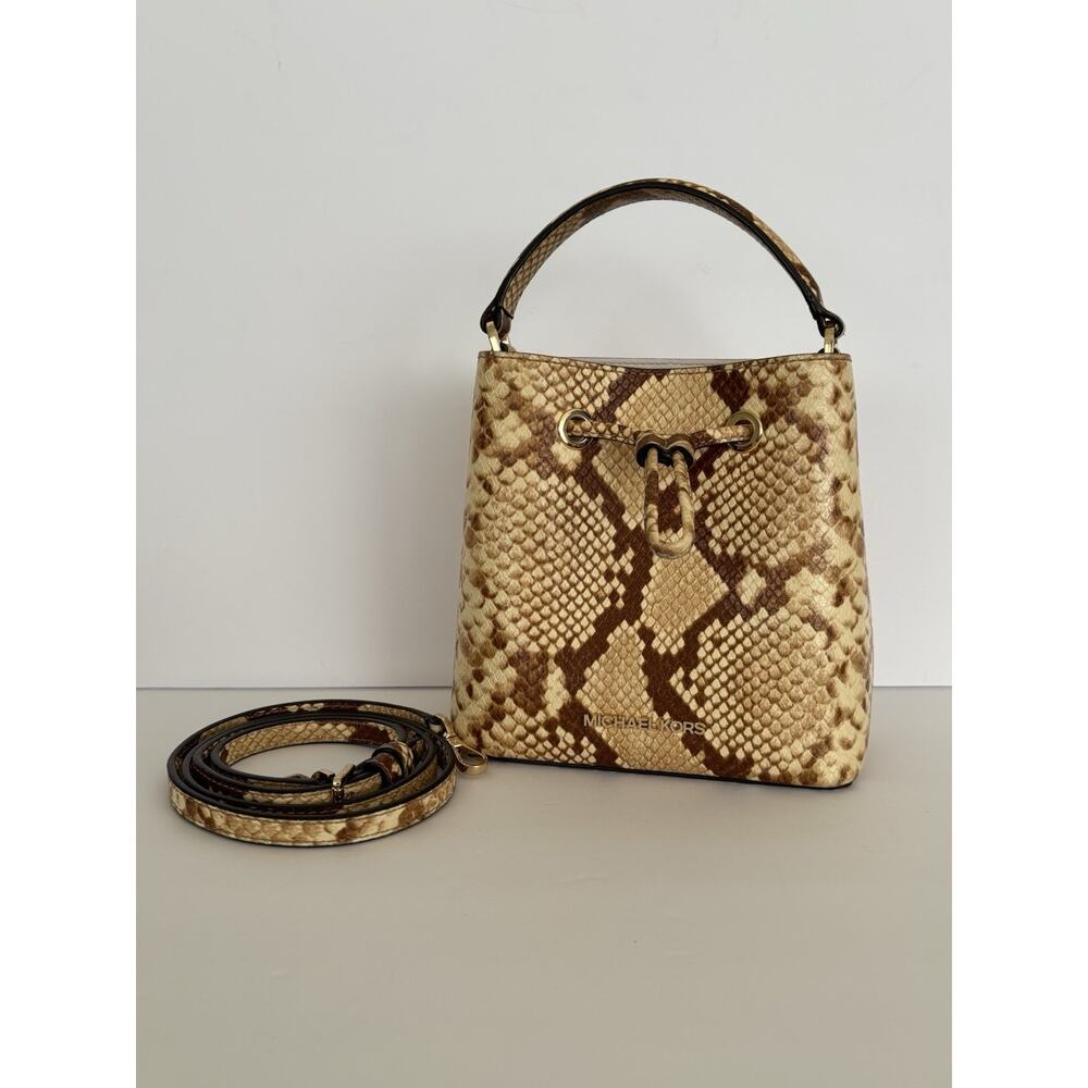 MICHAEL KORS Suri Small Python Embossed Crossbody Bag